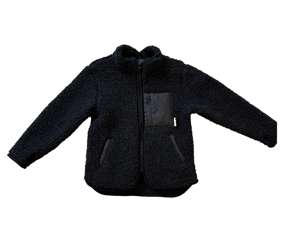 Alwero – Jacke SHERPA Jr., Deep Black, Biowolle, ultra leicht – Bild 2