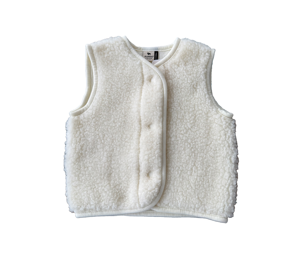 Alwero – Bodywarmer „TYB“ Junior, Biowolle, OFF-WHITE, ultra light – Bild 3