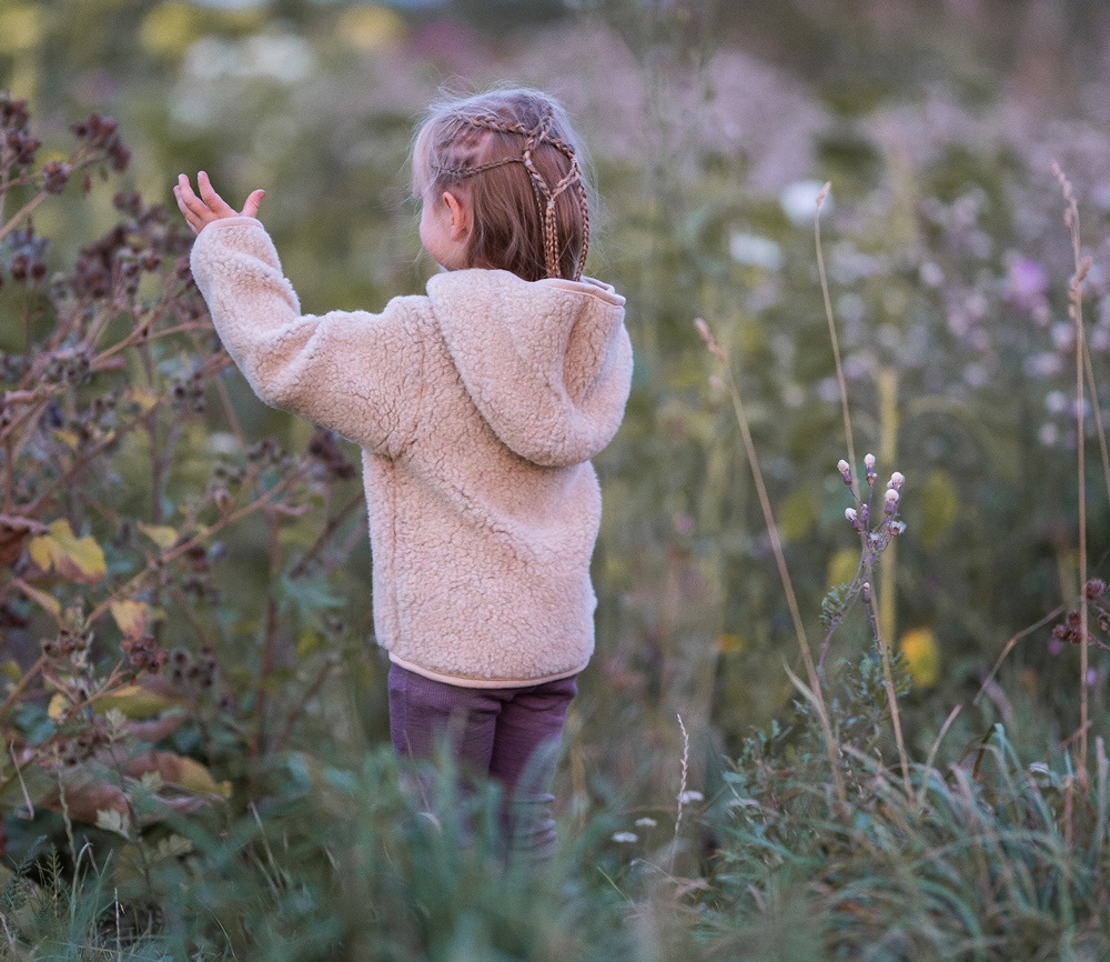Alwero – Übergangsjacke „KUKU“ Junior, Biowolle, SAND BROWN, ultra light – Bild 4