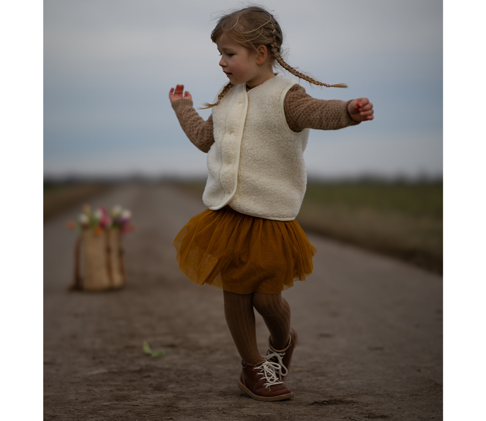 Alwero – Bodywarmer „TYB“ Junior, Biowolle, OFF-WHITE, ultra light