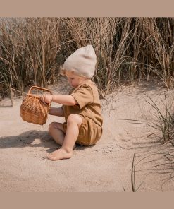 Huttelihut – Mütze Dapper, Hip Hop, Camel, Bio Baumwolle (6-8J.)