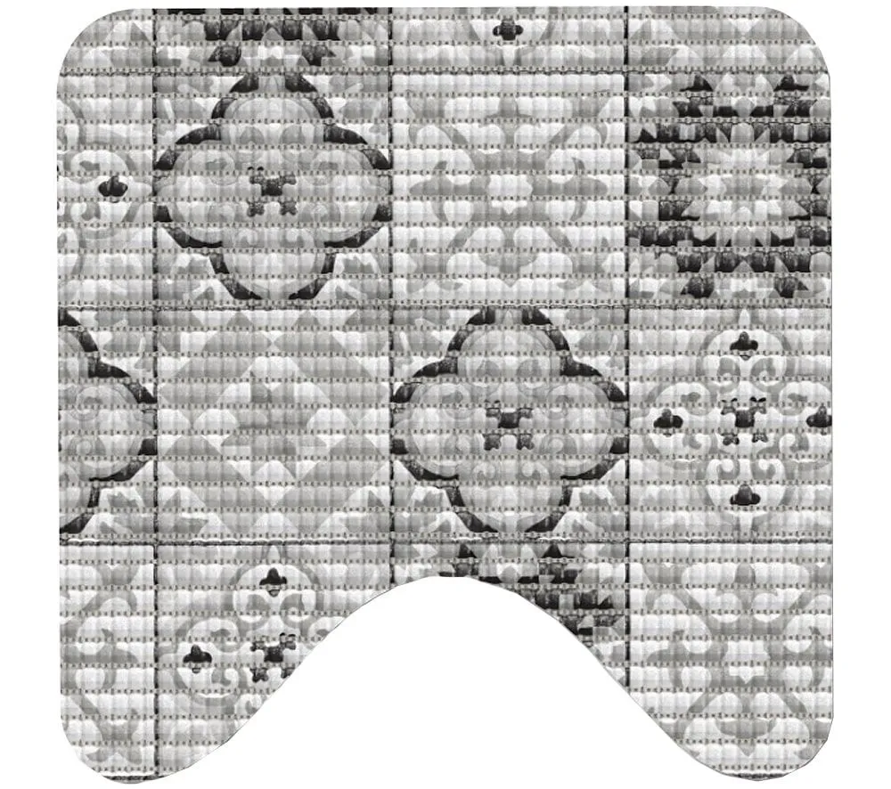 Bad-Sets NOVA TEX Weichschaum Kacheln mit ohne Ausschnitt grau 2er 2 Formate – Bild 3