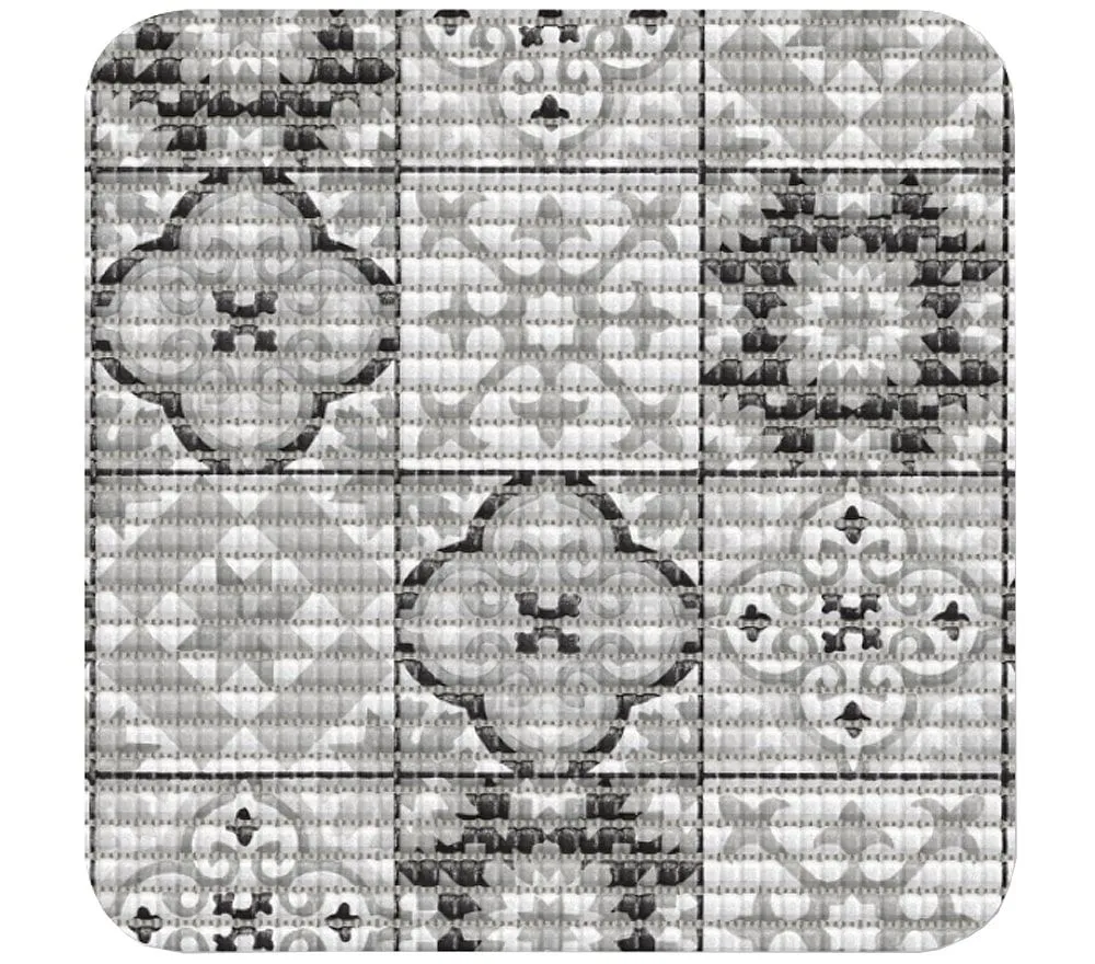 Bad-Sets NOVA TEX Weichschaum Kacheln mit ohne Ausschnitt grau 2er 2 Formate – Bild 4