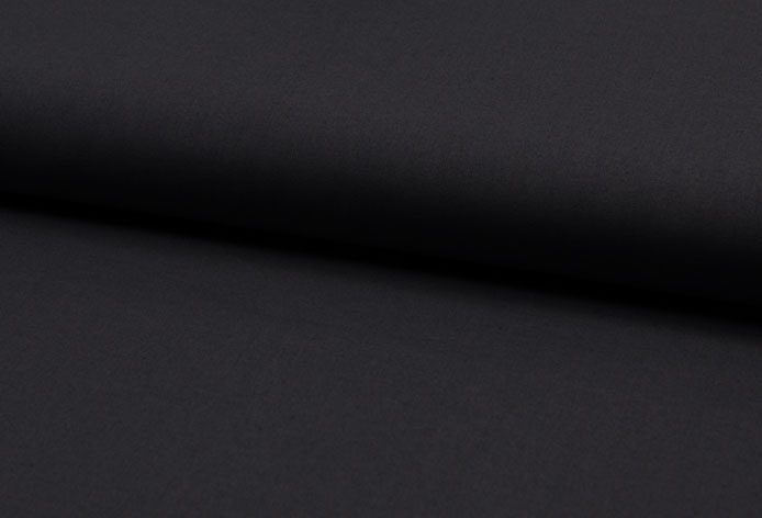 Baumwollstoff, unifarben Schwarz – Bild 2