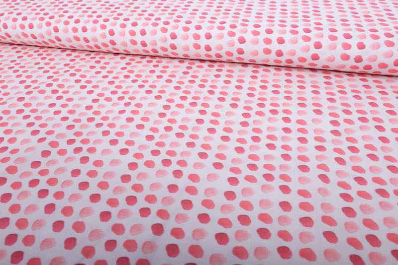 Baumwollstoff, Punkte in Rot / Rosa – Bild 5