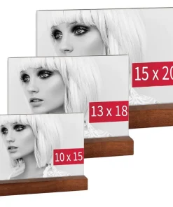 Bilderrahmen Acrylbilderrahmen Rahmen Fotos Bilder Holz braun 1 Stk 3 Formate