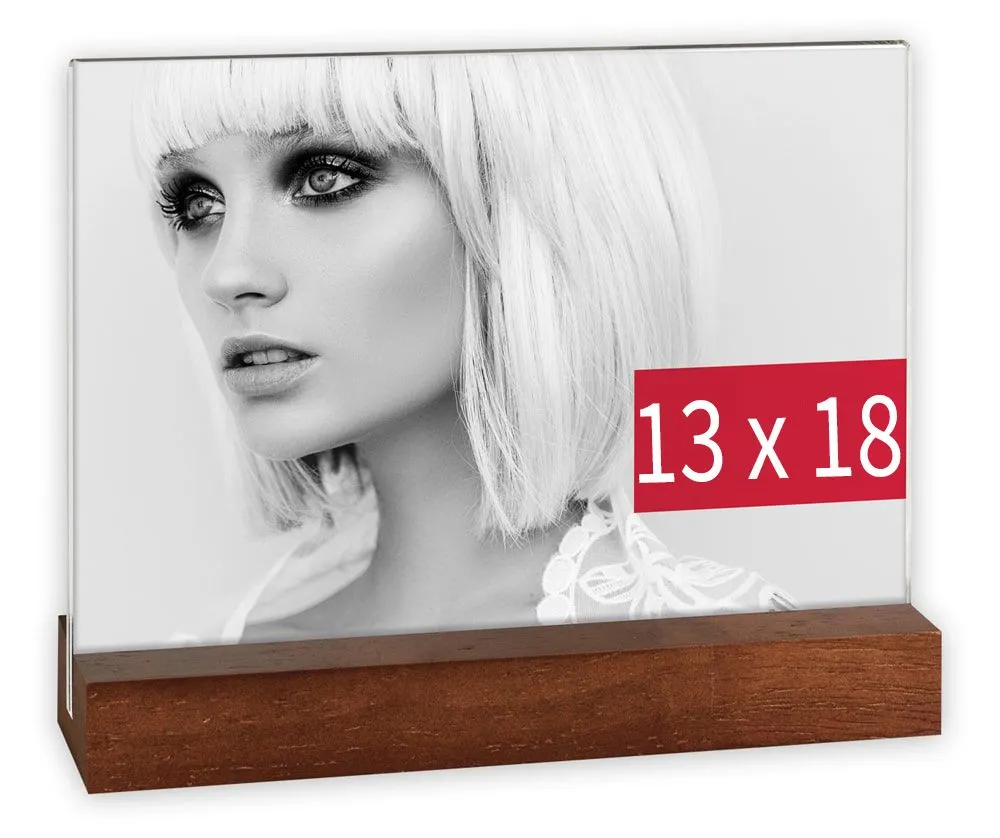 Bilderrahmen Acrylbilderrahmen Rahmen Fotos Bilder Holz braun 1 Stk 3 Formate – Bild 4
