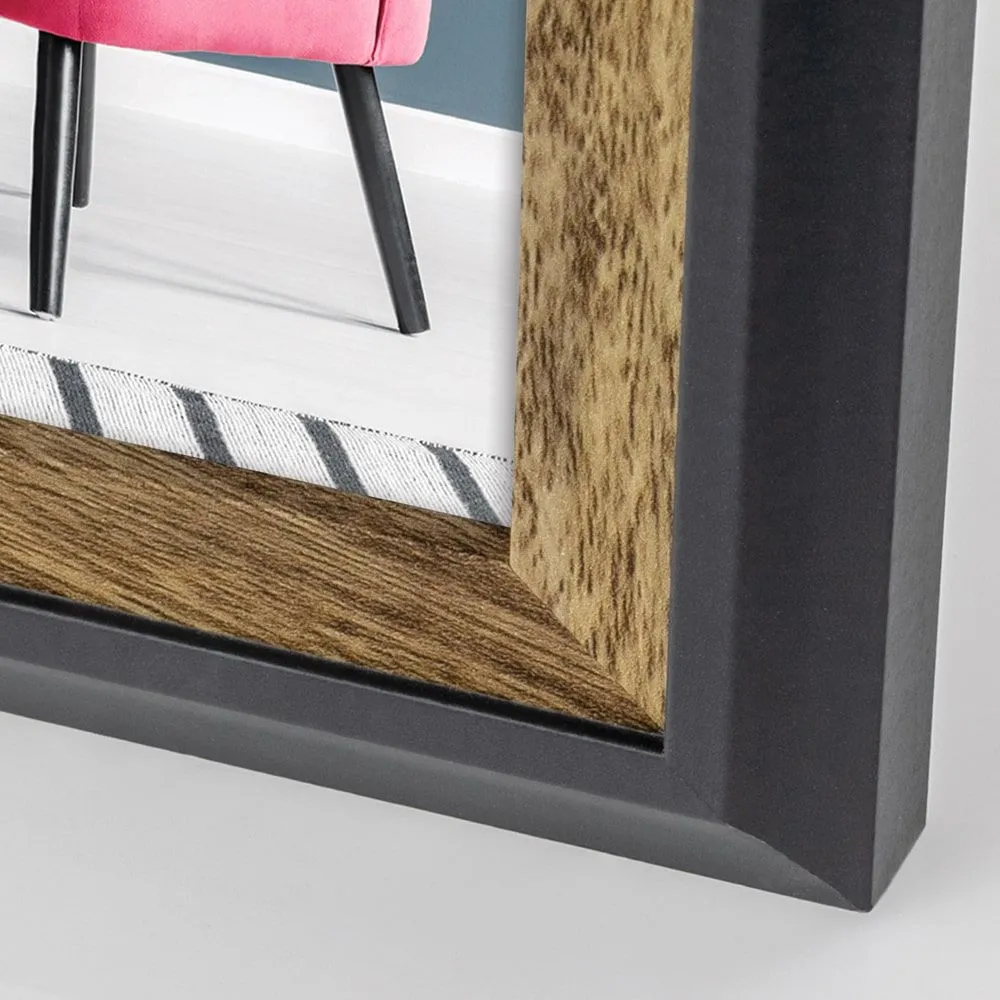 Bilderrahmen Fotorahmen Holz schwarz braun gemasert rustikal Hoch Quer 5 Formate – Bild 9