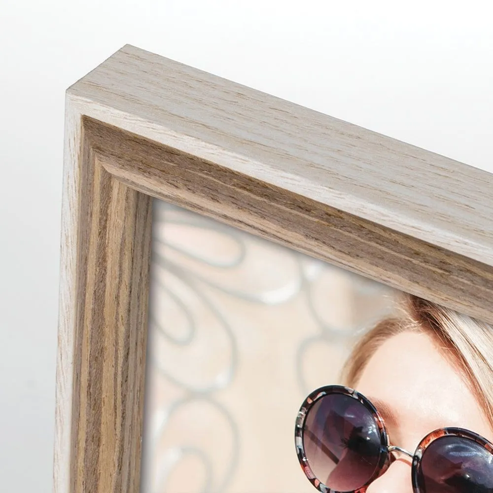 Bilderrahmen Fotorahmen Holz weiß braun zweifarbig gemasert Hoch Quer 4 Formate – Bild 7