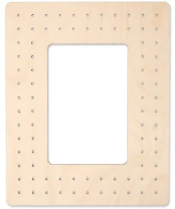 Bilderrahmen Fotorahmen Kinder Fädelvorlage Stickrahmen Holz ab Bastelset – 3 Jahre