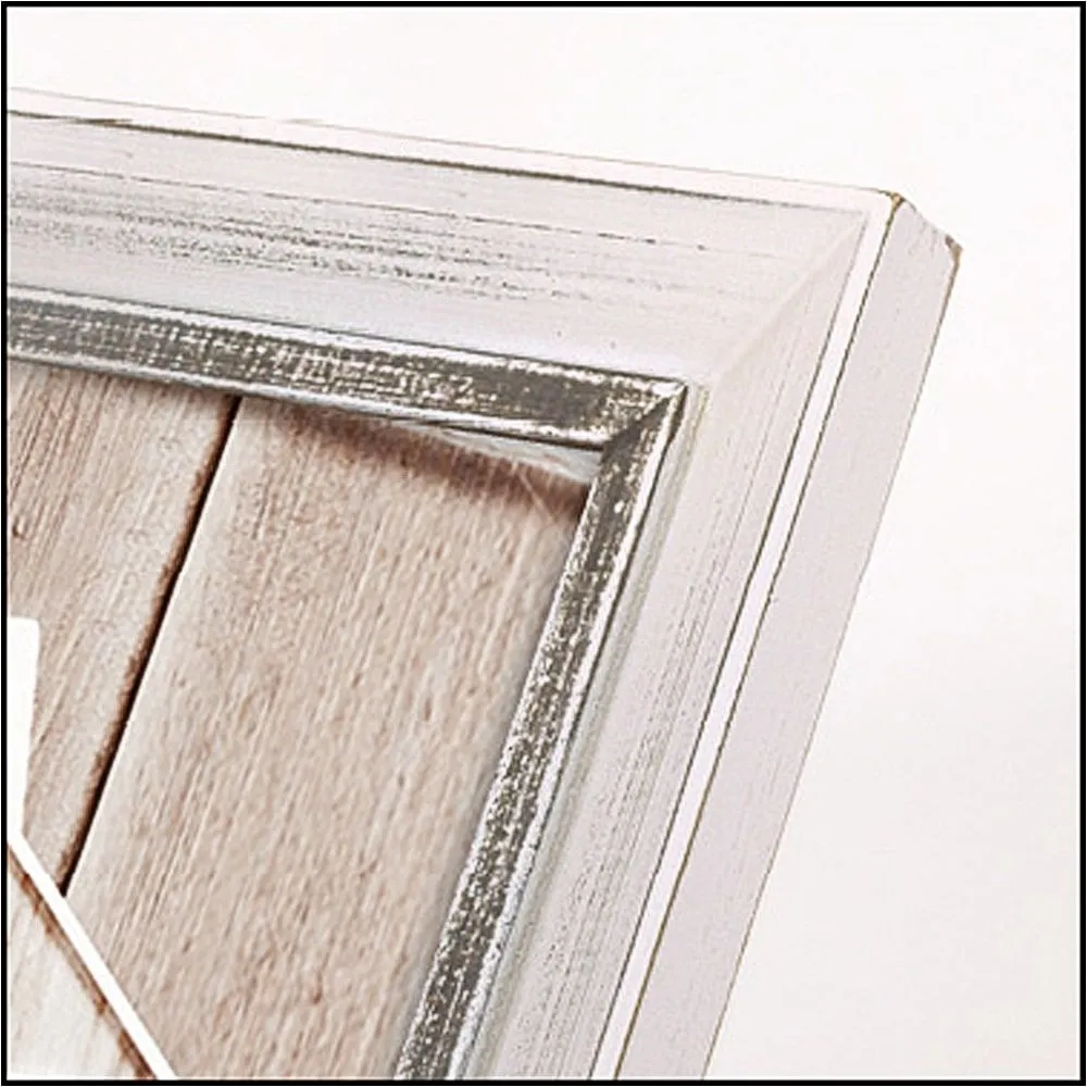 Bilderrahmen Fotorahmen Wechselrahmen Holz weiß Innenkanten grau Shabby 3 Formate – Bild 6