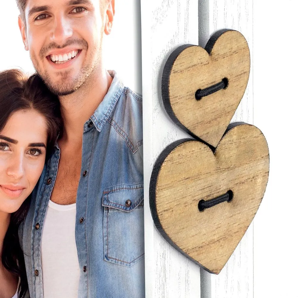 Bilderrahmen Holzrahmen Wechselrahmen Porträtrahmen weiß Herzen 1 Stk 2 Formate – Bild 5