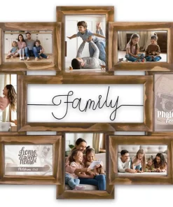 Bilderrahmen Multirahmen Collage 8 Fotos braun 1 Stk 4x 10×15 cm & 4x 13×18 cm