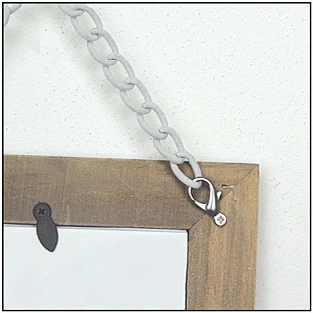 Bilderrahmen Wechselrahmen Fotos Rahmen Holz weiß Shabby Style & Kette 4 Formate – Bild 7