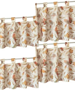 Scheibengardine buntes Herbstlaub in 4 Größen