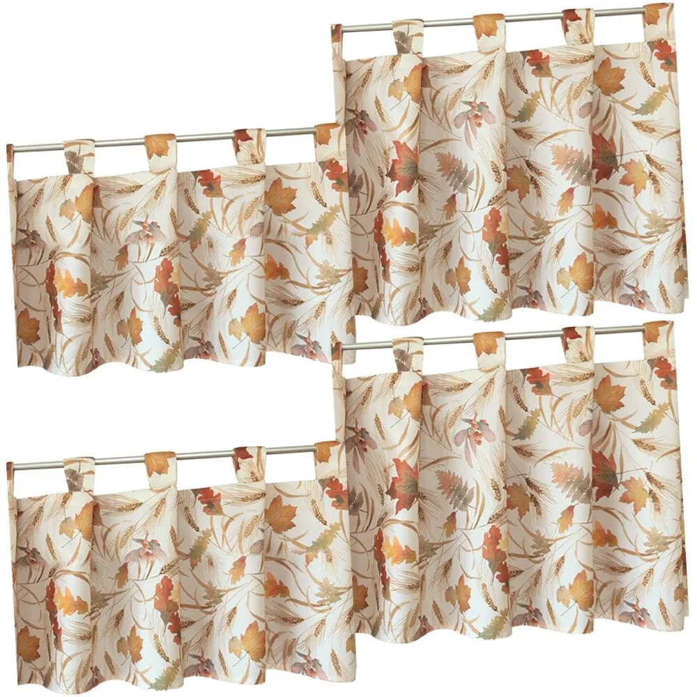 Scheibengardine buntes Herbstlaub in 4 Größen