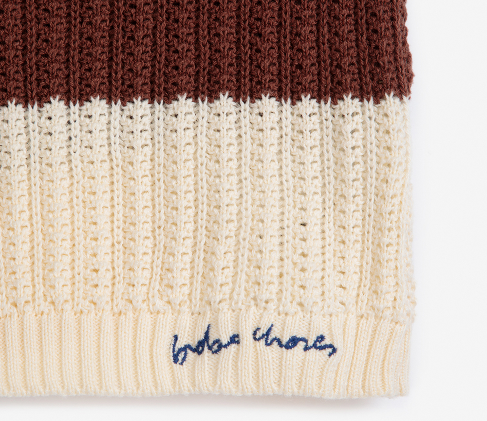 BOBO CHOSES – Poloshirt „POINTELLE-STRICK“, creme – Bild 5