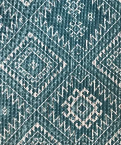 Bodenbelag NOVA INO In- Outdoor Anti-Rutsch Lack Ethno Muster blau 90×150 cm