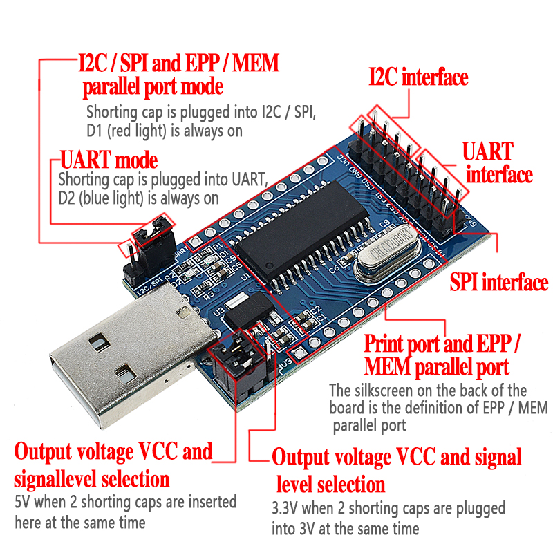 CH341 USB UART SPI I2C universal Programmer Debugger – Bild 3