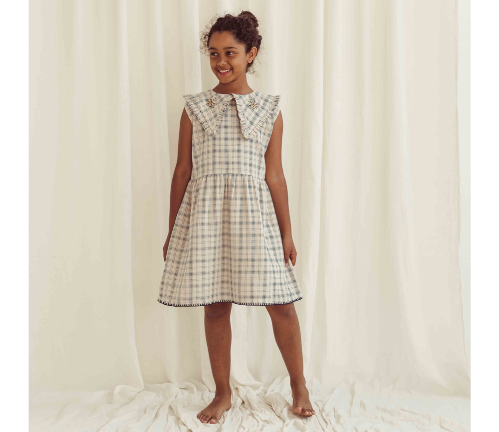 LIILU – Kleid „CAMILA“, check, Biobaumwolle – Bild 2