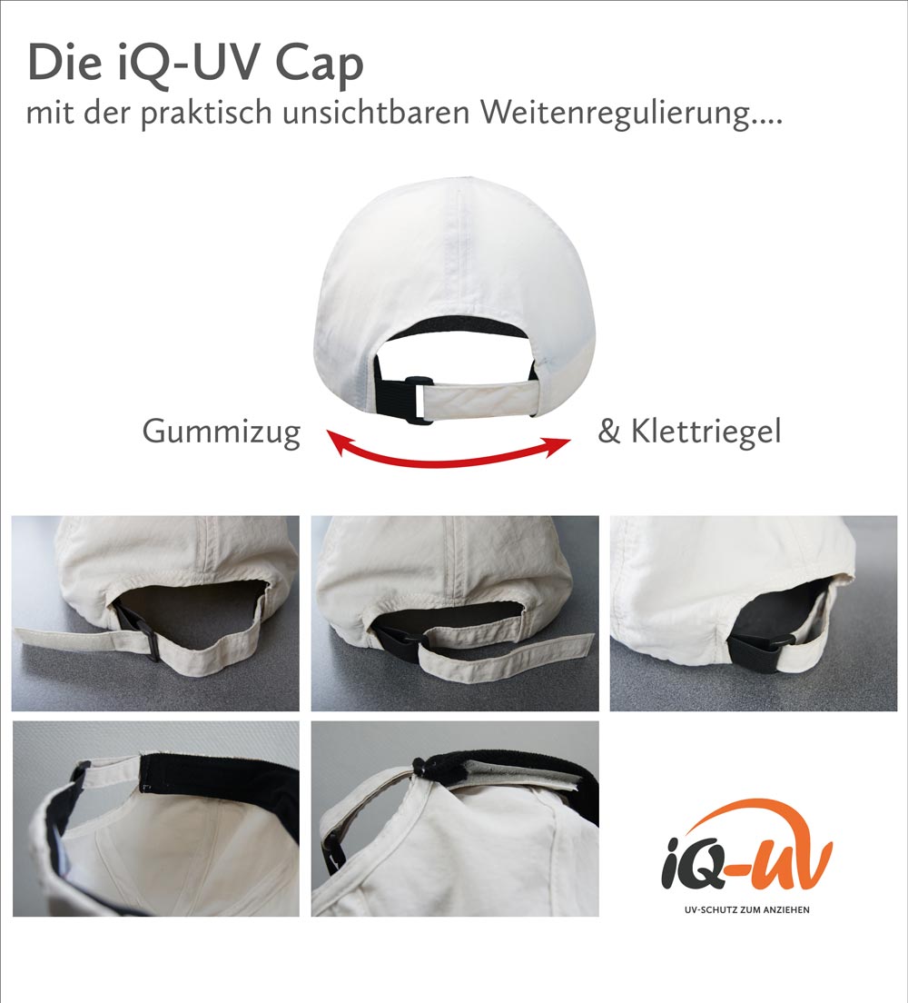 iQ UV Cap iQ-UV 50+ white weiss Kappe Schutz Base atmungsaktiv leicht recycelt – Bild 5