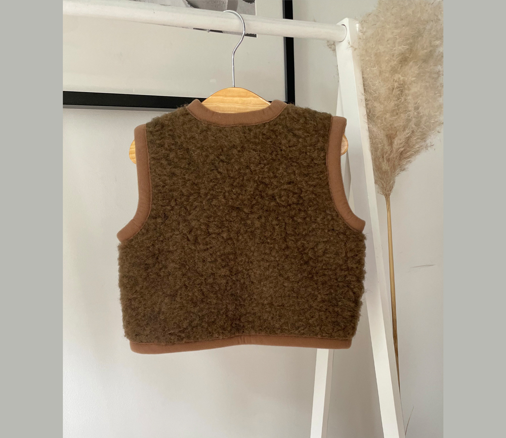 Alwero – Bodywarmer CARPATHIAN, Biowolle, BARK – Bild 4