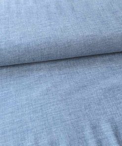Leichter Chambray Denimstoff, unifarben Hellblau