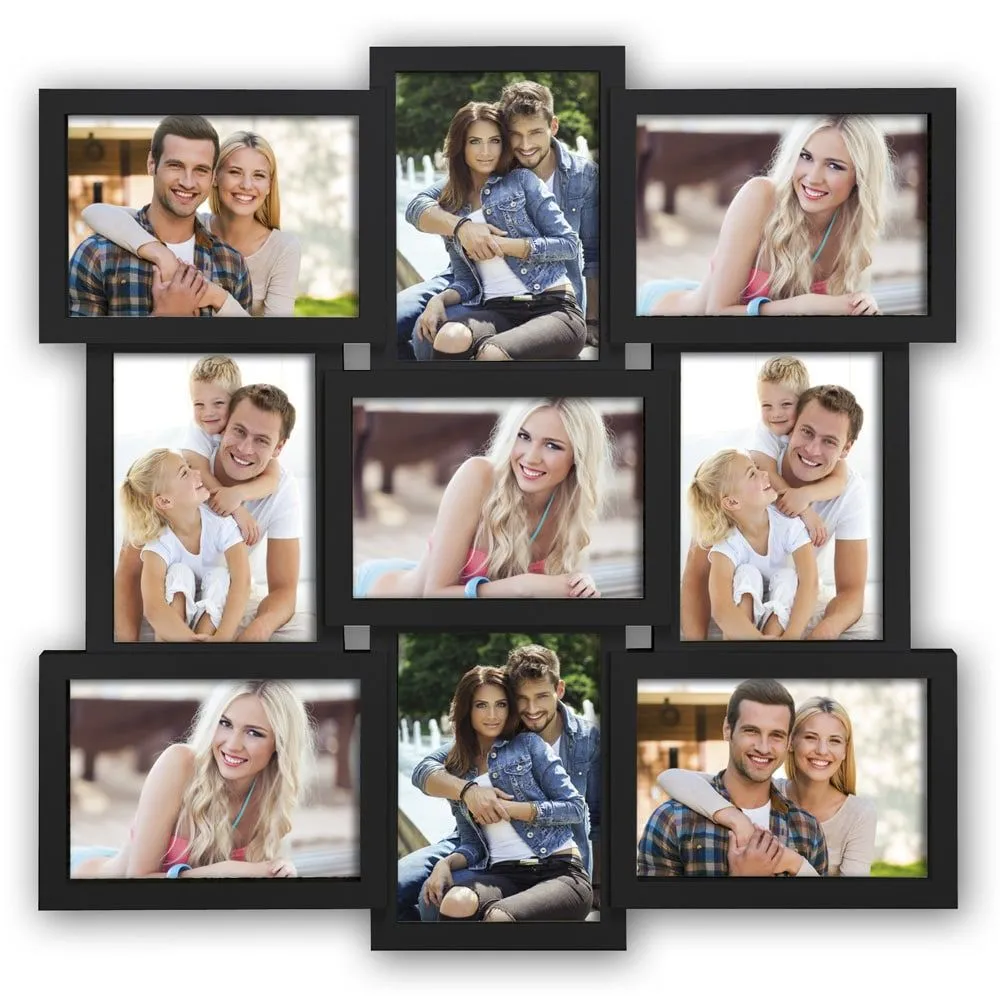 Collagen 9 Fotos Rahmen Fotogalerien Kunststoff modern schlichtes Profil 2 Farben – Bild 3