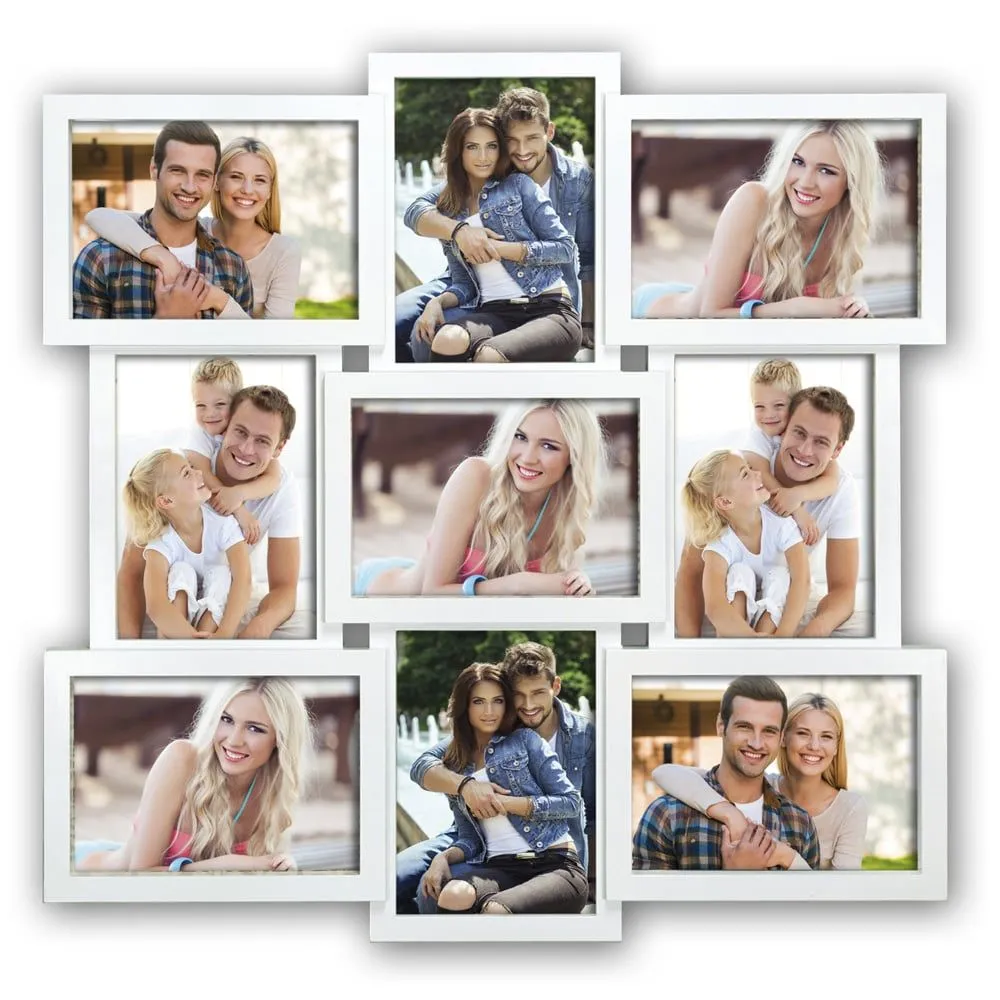 Collagen 9 Fotos Rahmen Fotogalerien Kunststoff modern schlichtes Profil 2 Farben – Bild 4