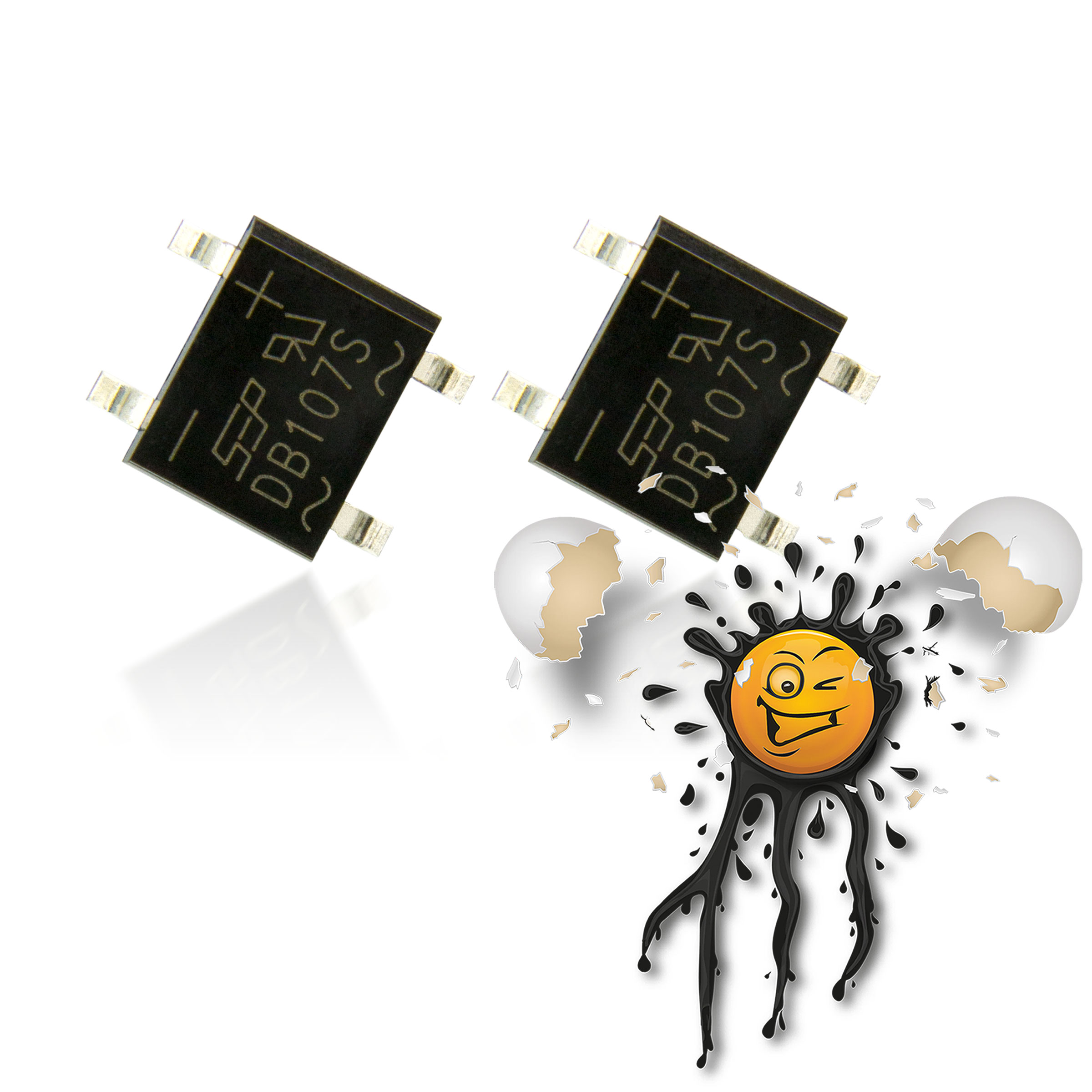 2 Stück 2 pcs. DB107S DS107S 1A 1000V Gleichrichter – Bild 3