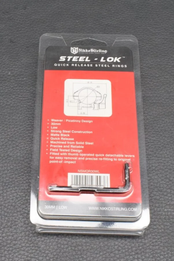 Nikko Stirling Ringmontage 30mm Low Diamond QR Steel Lock 2 tlg NSMQR30WL , Neuware zum Sonderpreis! – Bild 4