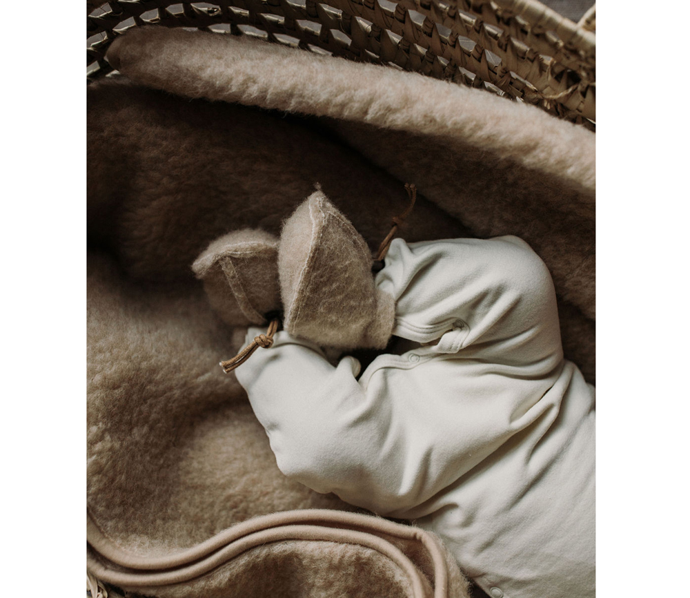 Alwero – Decke TUMBLER Biowolle, Beige – Bild 6