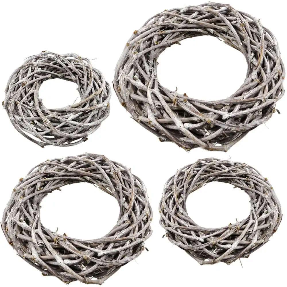 Dekokränze aus Weinreben Kränze Türkränze Holz weiß gekalkt – 4 Größen