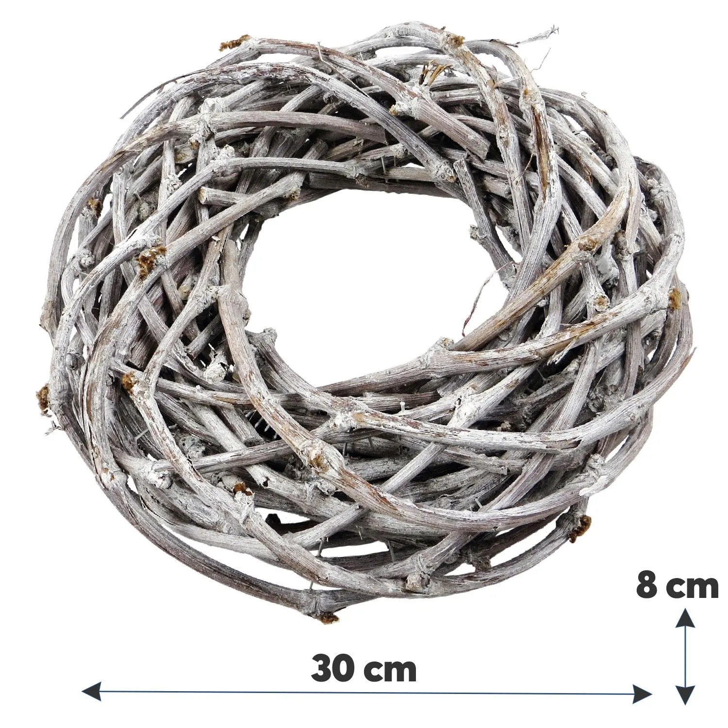 Dekokränze aus Weinreben Kränze Türkränze Holz weiß gekalkt – 4 Größen – Bild 8