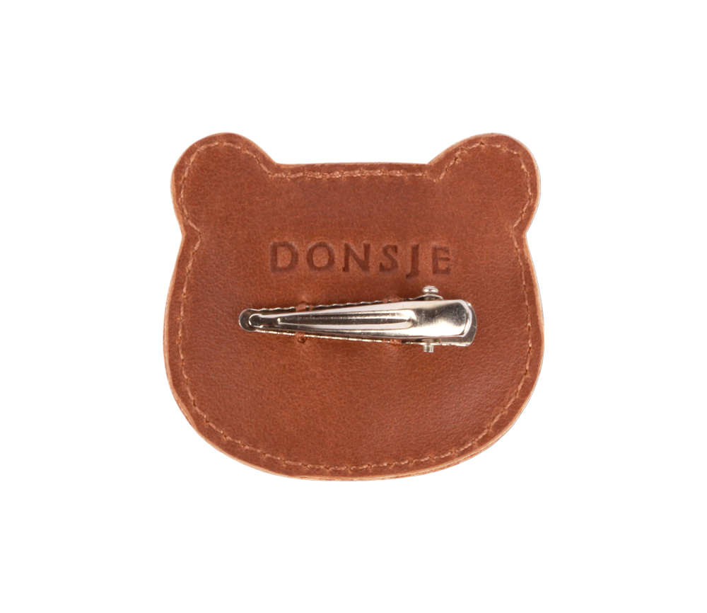 Donsje Amsterdam – Haarspange „Josy Clip Baer“, cognac – Bild 3