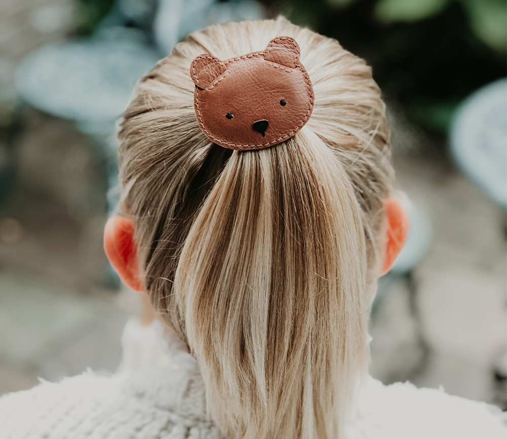 Donsje Amsterdam – Haarspange „Josy Clip Baer“, cognac – Bild 4