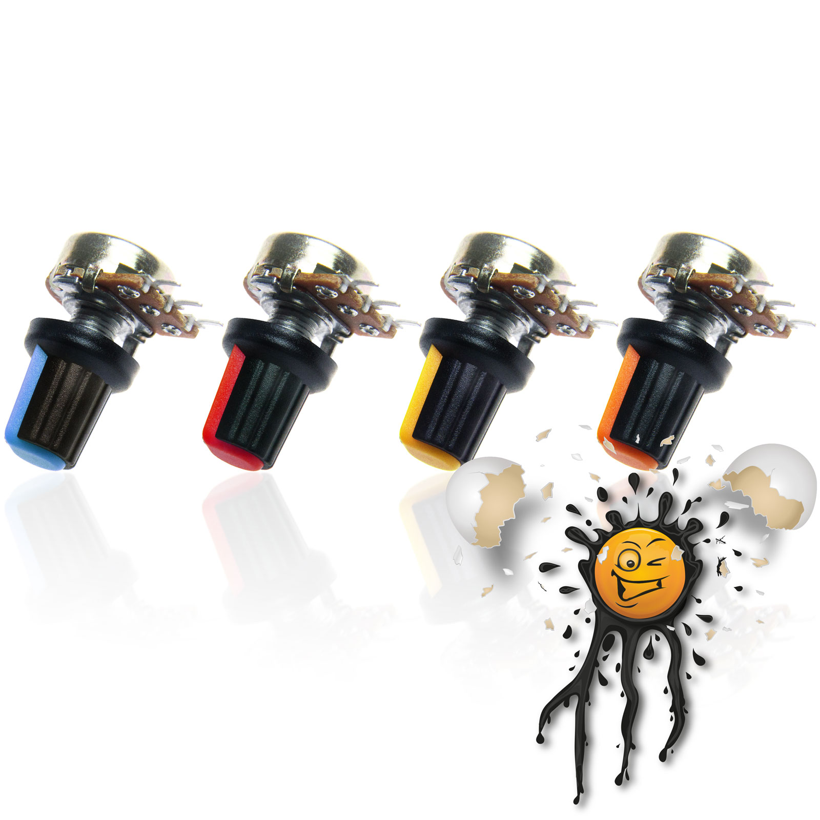 10 Stück linear Dreh Rotary Potentiometer B Type 1KΩ – 1MΩ 3 Pin Sortiment – Bild 2