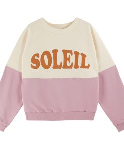 EMILE & IDA – Sweatshirt, ‚SOLEIL‘, Colour-Block, Biobaumwolle