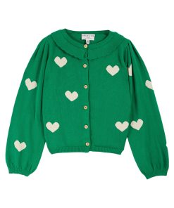 EMILE & IDA – Cardigan, ‚COER‘, trefle, Baumwolle