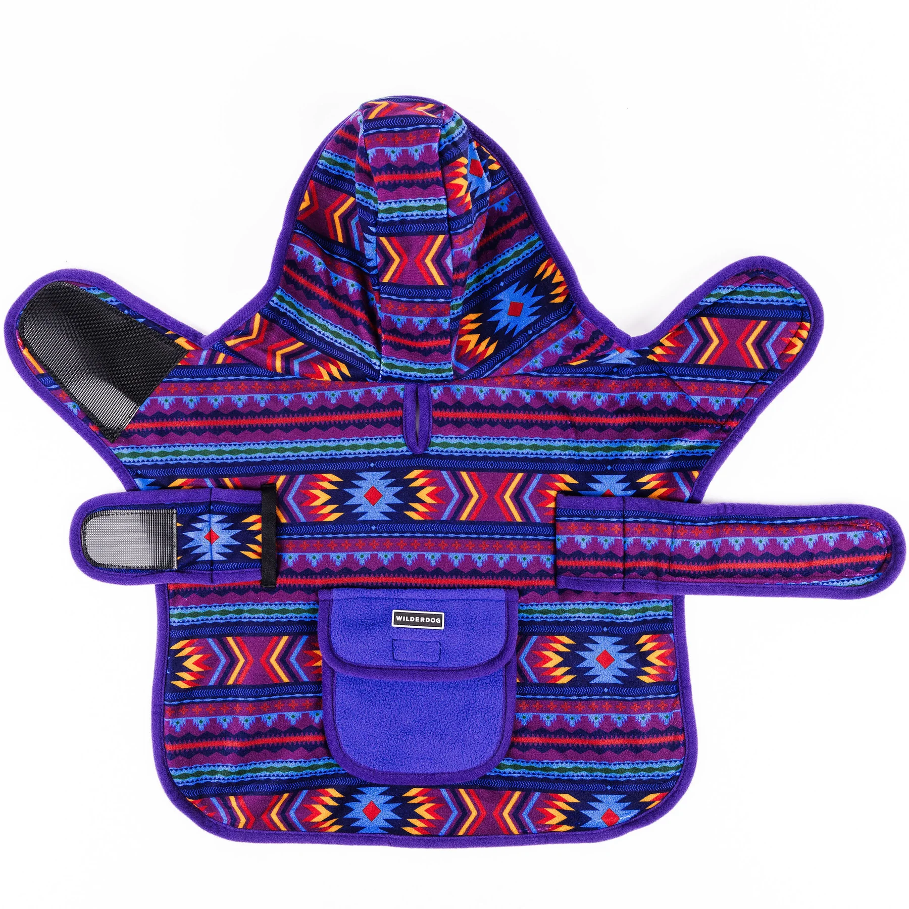 Wilderdog Big Sky Fleecejacke (mit Leinen-Loch, Kapuze, Druckknopftasche) S, M – Bild 3