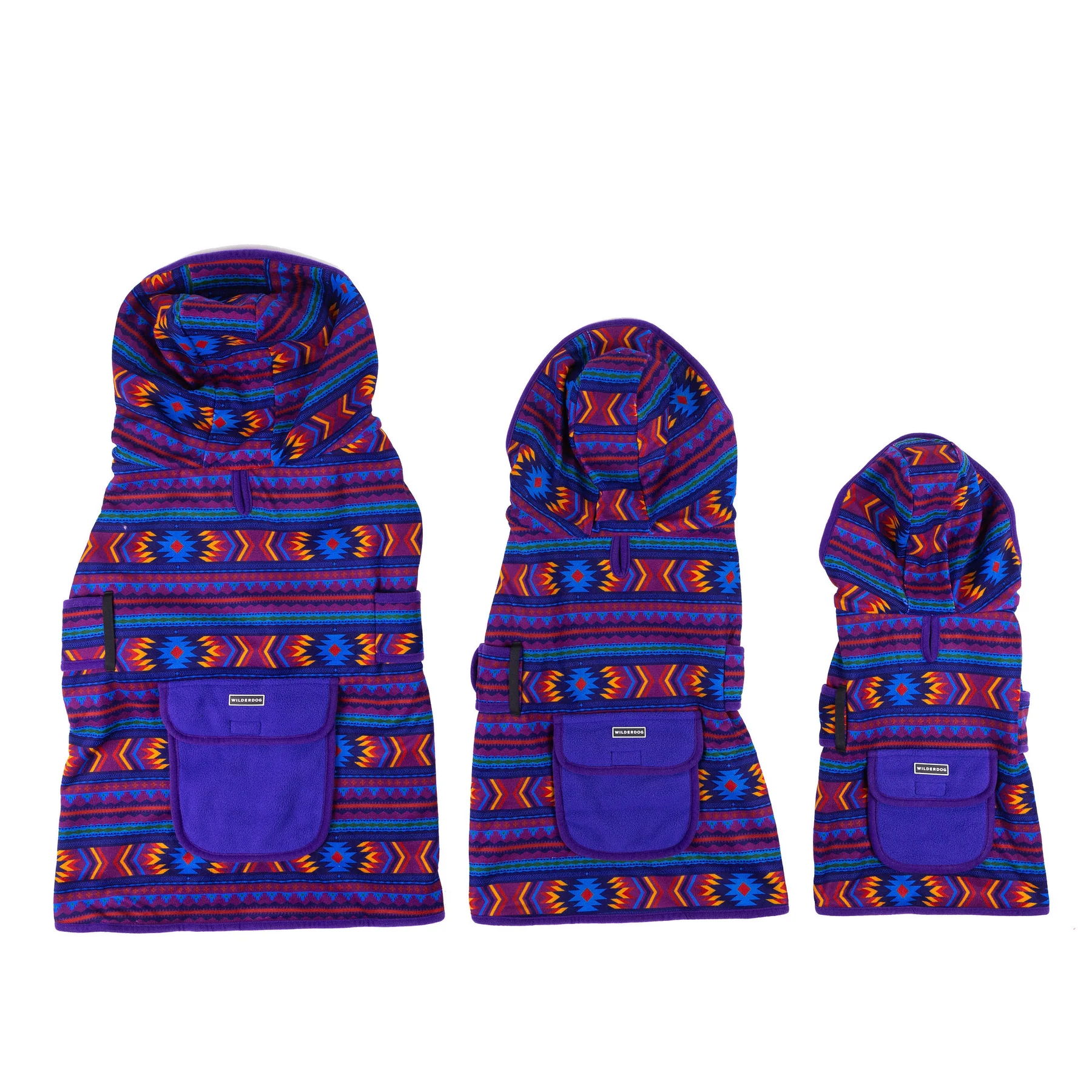 Wilderdog Big Sky Fleecejacke (mit Leinen-Loch, Kapuze, Druckknopftasche) S, M – Bild 2