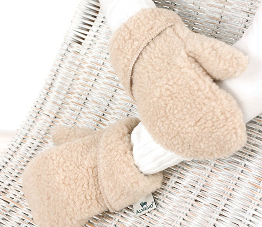 Alwero – Handschuhe, Freeze Adult, Beige, Biowolle – Bild 4