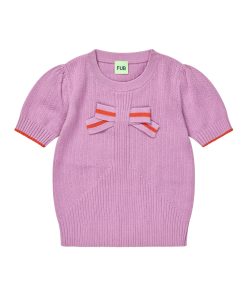 FUB – T-Shirt mit Schleife, orchid, Biobaumwolle