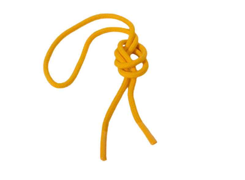 Kordel, unifarben Gelb mit professionell verarbeiteten Enden – Bild 3