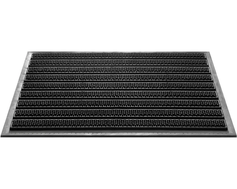 Fußmatte Türmatte Outdoor Gummi & Noppen wetterfest schwarz 40×60 cm