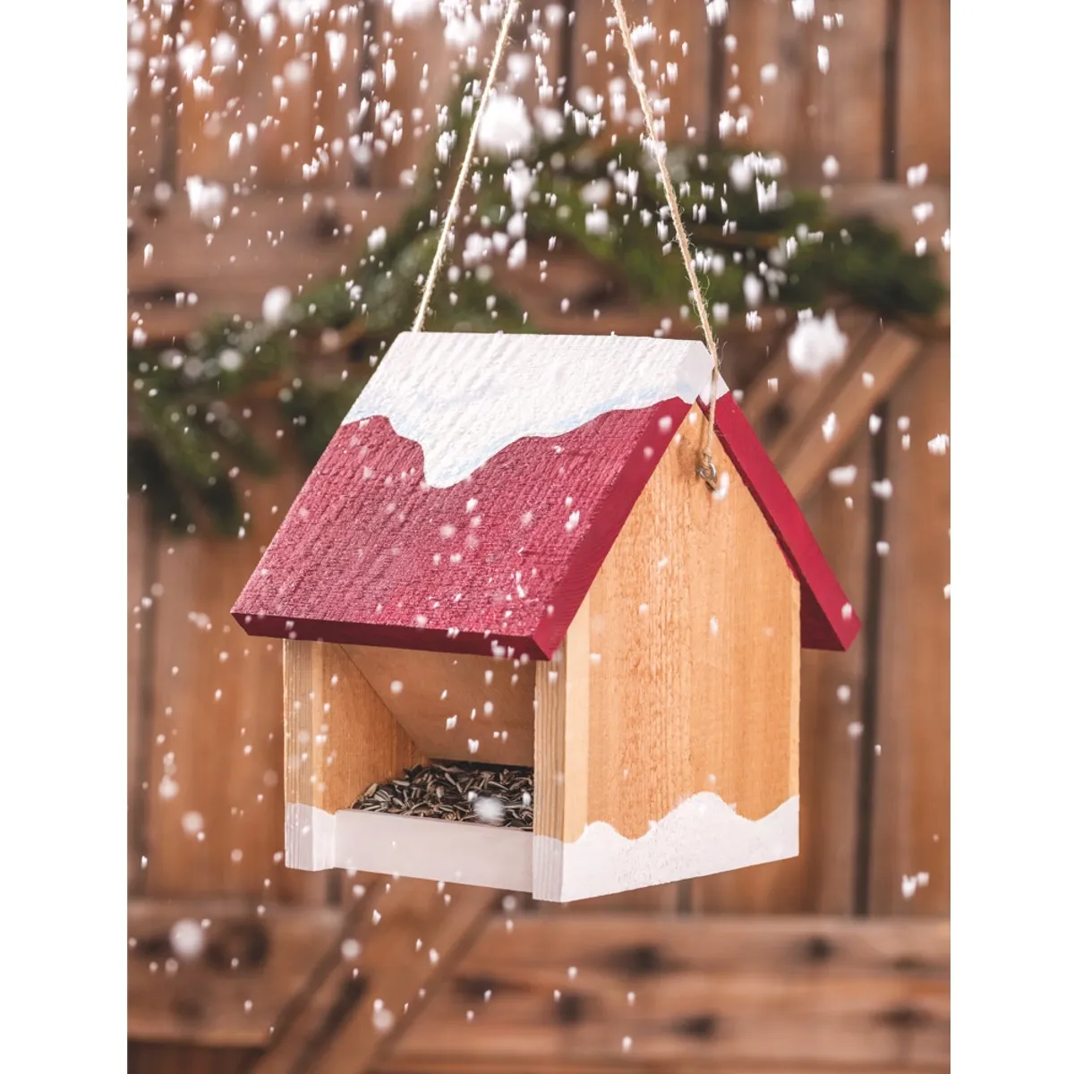 Futterhaus Vogel Futtersilo Holz Bausatz Werkset Bastelset Kinder ab 10 Jahren – Bild 3