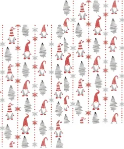 Geschirrtücher ANETTE Wichtel Sterne Spültuch rot grau Baumwolle 2 Stk 70×40 cm