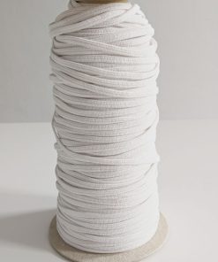 Elastisches Gummiband rund – 100 Meter in Weiß oder Schwarz