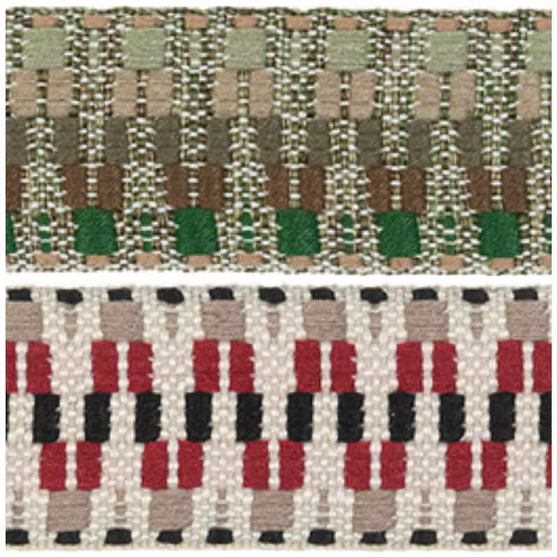 Gurtband, Webband Zick Zack Musterung 38 mm / gemustert – 1 Meter Länge