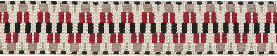 Gurtband, Webband Zick Zack Musterung 38 mm / gemustert – 1 Meter Länge – Bild 3